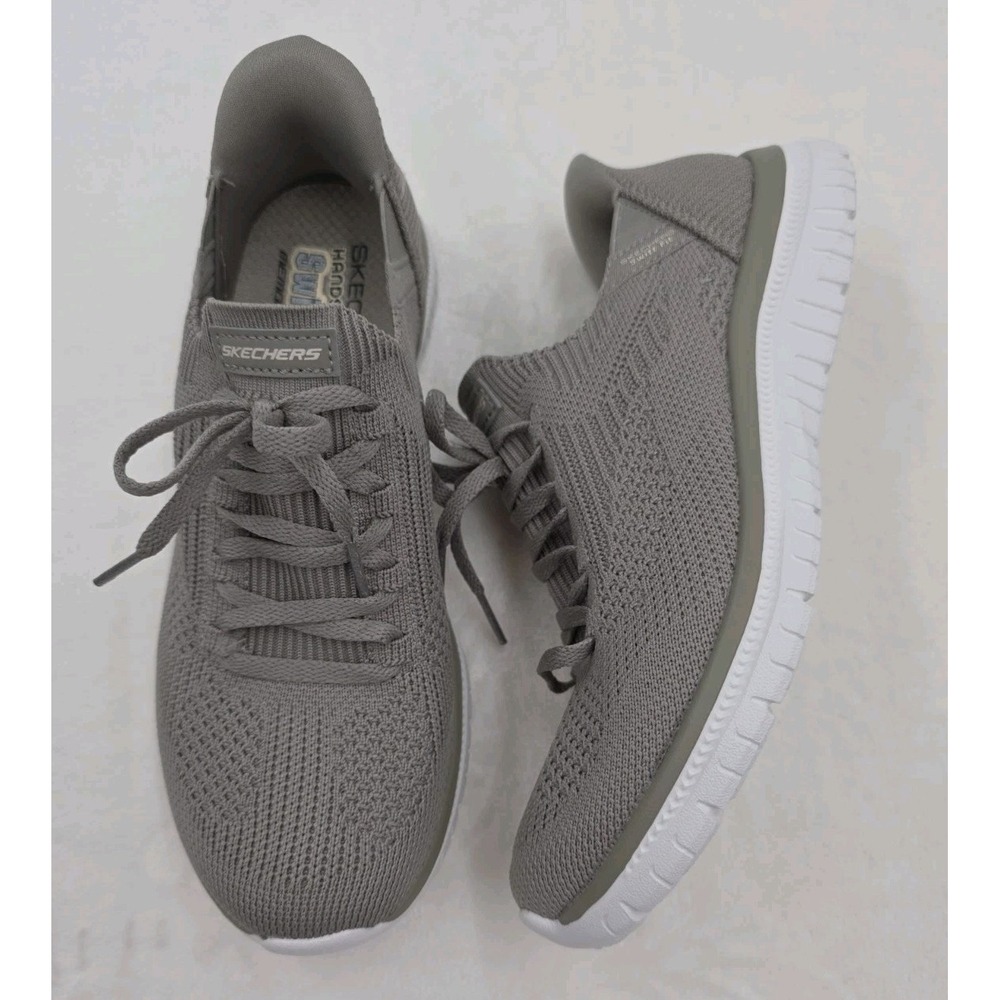 NWT Skechers Women's Slip-Ins Swift Fit Gray Taupe Comfort Sneakers 7.5